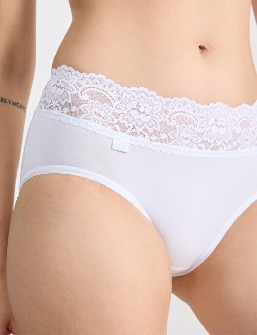 Sloggi Romance Midi Brief, White product photo View 02 L