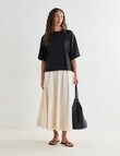Mineral Boxy Crop Short Sleeve Tee, Black product photo View 03 S