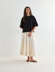 Mineral Boxy Crop Short Sleeve Tee, Black product photo View 07 S