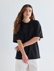 Mineral Boxy Oversize Short Sleeve Tee, Black product photo