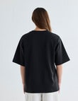 Mineral Boxy Oversize Short Sleeve Tee, Black product photo View 02 S