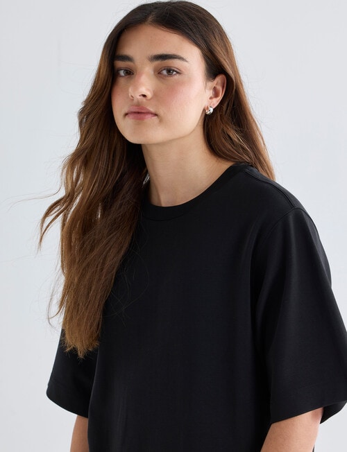 Mineral Boxy Oversize Short Sleeve Tee, Black product photo View 04 L