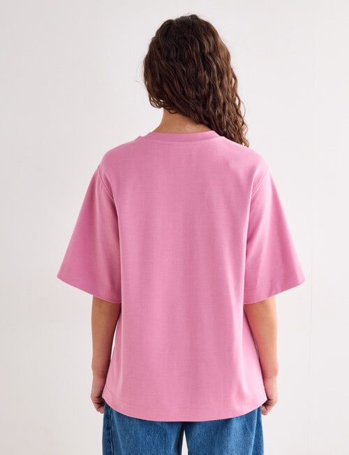 Mineral Boxy Oversize Short Sleeve Tee, Nostalgic Pink product photo View 02 L