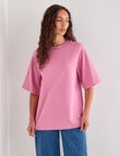 Mineral Boxy Oversize Short Sleeve Tee, Nostalgic Pink product photo View 04 S