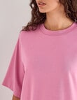 Mineral Boxy Oversize Short Sleeve Tee, Nostalgic Pink product photo View 05 S