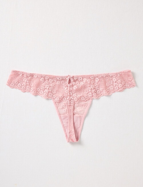 Lyric Marlene Lace G-String Brief, Peony product photo View 02 L