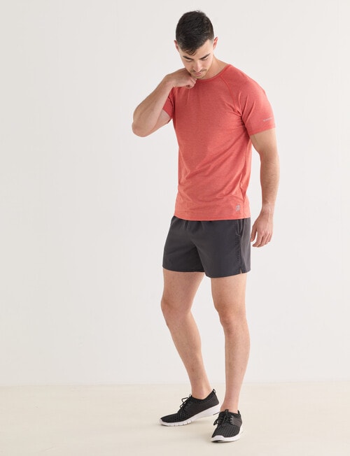 Gym Equipment Laser Melange Short, Grey product photo View 03 L