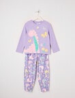 Sleep Mode Dino Butter Fleece PJ Set, Purple, 2-8 product photo
