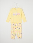 Sleep Mode Bubble Tea Butter Fleece PJ Set, Yellow, 2-8 product photo