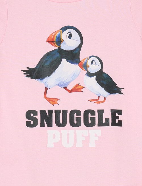 Sleep Mode Snuggle Puff Butter Fleece PJ Set, Pink, 2-8 product photo View 02 L