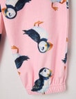 Sleep Mode Snuggle Puff Butter Fleece PJ Set, Pink, 2-8 product photo View 03 S