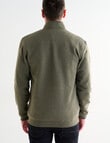 Chisel Miller Fleece 1/4 Zip, Khaki Marle product photo View 02 S