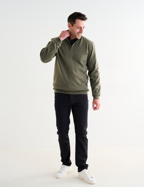 Chisel Miller Fleece 1/4 Zip, Khaki Marle product photo View 03 L