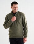 Chisel Miller Fleece 1/4 Zip, Khaki Marle product photo View 04 S