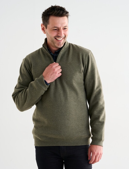 Chisel Miller Fleece 1/4 Zip, Khaki Marle product photo View 04 L