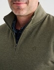 Chisel Miller Fleece 1/4 Zip, Khaki Marle product photo View 05 S