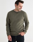 Chisel Fashion Fleece Crew Sweatshirt, Khaki Marle product photo
