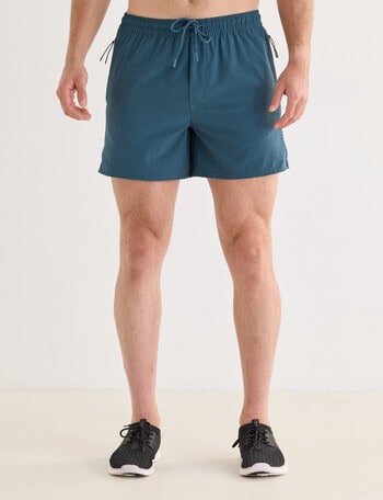 Gym Equipment Laser Melange Short, Green product photo