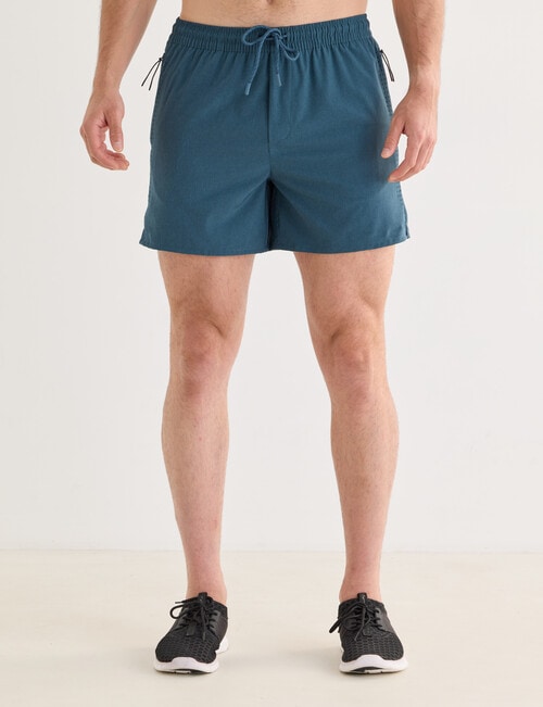 Gym Equipment Laser Melange Short, Green product photo