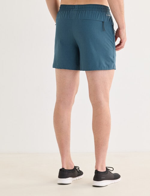 Gym Equipment Laser Melange Short, Green product photo View 02 L