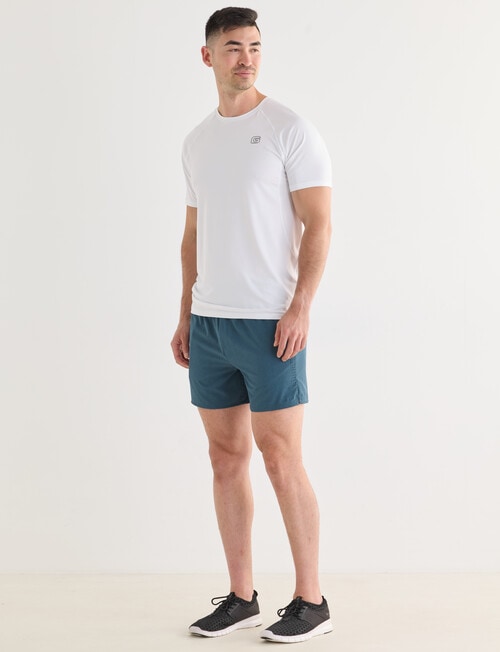 Gym Equipment Laser Melange Short, Green product photo View 03 L