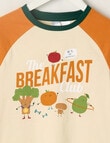 Sleep Mode Breakfast Club Knit Long PJ Set, Orange & Green, 2-8 product photo View 02 S