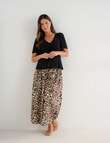 Whistle Shirred Waist Poplin Skirt, Animal Print product photo View 03 S