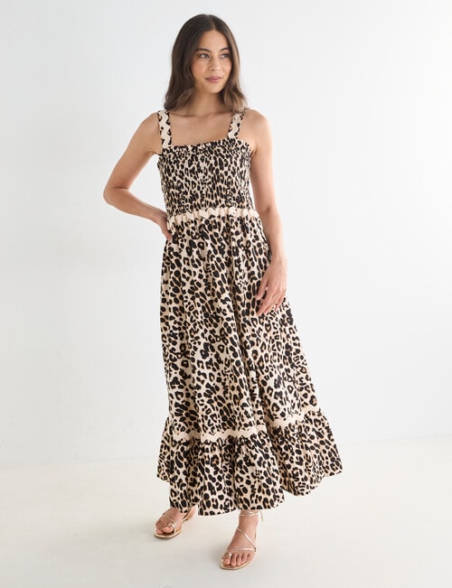 Whistle Ric Rac Dress, Animal Print product photo View 05 L