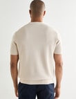 Laidlaw + Leeds Knitted Short Sleeve Polo Shirt, Oat product photo View 02 S