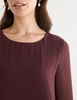 Oliver Black 3/4 Sleeve Double Layer Top, Fig product photo View 04 S