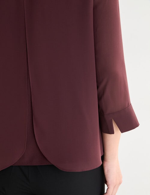 Oliver Black 3/4 Sleeve Double Layer Top, Fig product photo View 06 L