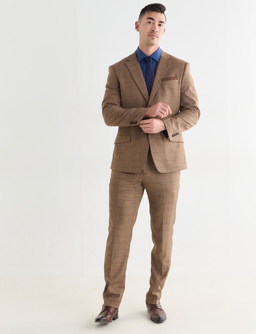 Lale Tailored Jacket, Navy Check Tan product photo View 03 L