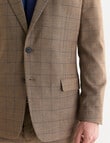 Lale Tailored Jacket, Navy Check Tan product photo View 06 S