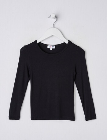 Blue Ink Bamboo Long Sleeve Top, Black, 2-7 product photo