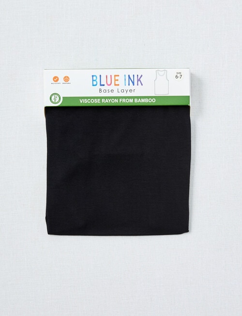 Blue Ink Bamboo Singlet, Black, 2-7 product photo View 02 L