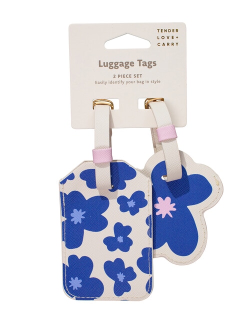 Tender Love + Carry Luggage Tag, 2-Piece, Block Floral product photo View 02 L