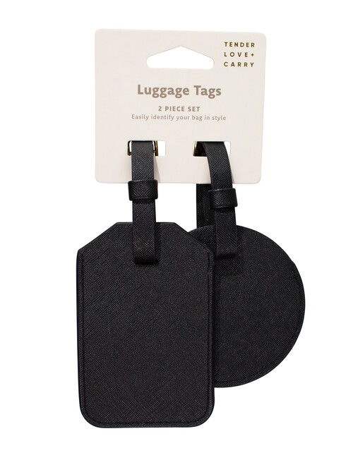 Tender Love + Carry Luggage Tag, 2-Piece, Black product photo View 02 L