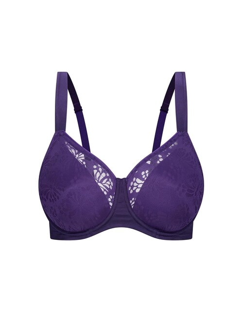 Triumph Lacy Minimiser Bra, Prussian Blue product photo View 04 L