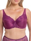 Triumph Embroidered Minimiser Bra, Flower Purple, D-F product photo