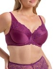 Triumph Embroidered Minimiser Bra, Flower Purple, D-F product photo View 02 S
