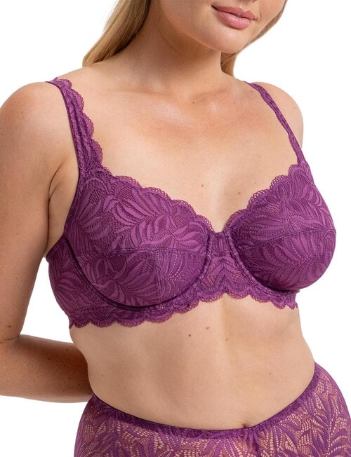 Triumph Essential Lace Underwire Bra, Purple, C-E product photo View 02 L