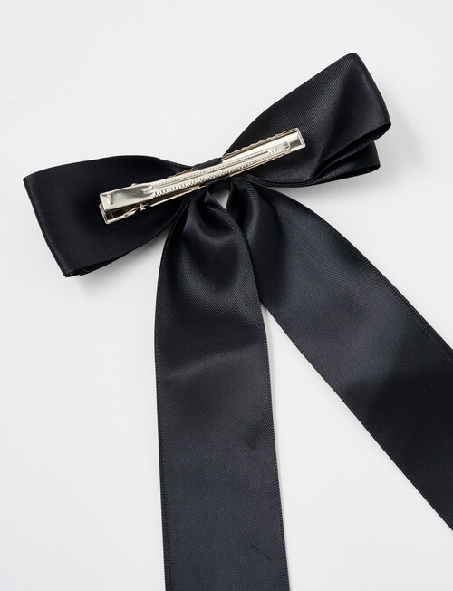 Mac & Ellie Satin Bow Clip, Black product photo View 02 L