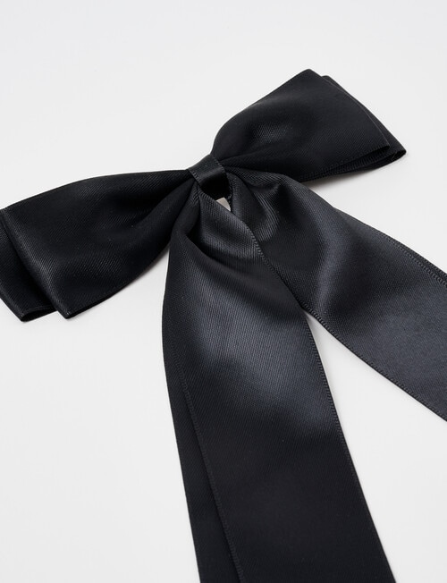 Mac & Ellie Satin Bow Clip, Black product photo View 03 L