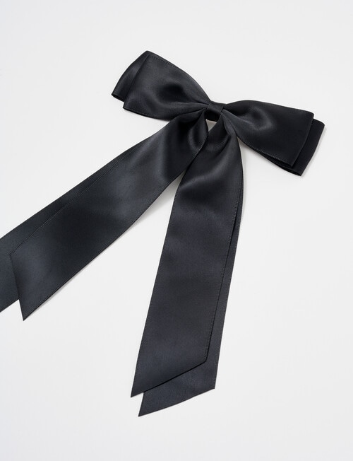 Mac & Ellie Satin Bow Clip, Black product photo View 04 L