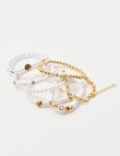 Mac & Ellie Smiley White Bracelet Set, White product photo View 02 S