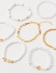 Mac & Ellie Smiley White Bracelet Set, White product photo View 03 S