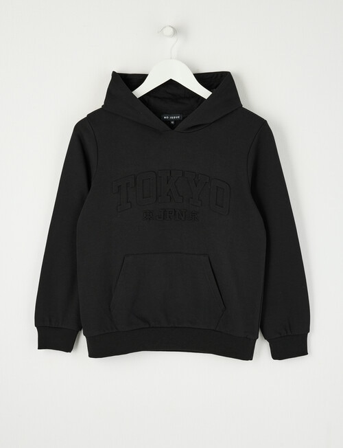 No Issue Deboss Tokyo Hoodie, Black product photo
