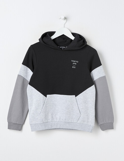 No Issue Spliced Hoodie, Black product photo