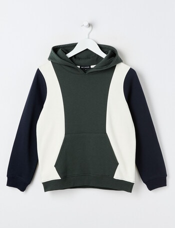 No Issue Spliced Hoodie, Green product photo