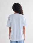 Denim Republic Boxy College Tee, Pale Blue product photo View 02 S